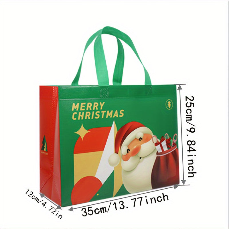 3pcs Christmas Non-woven Handbags Gift Bags Santa Claus Snowman