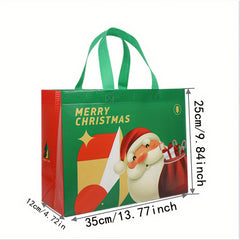 3pcs Christmas Non-woven Handbags Gift Bags Santa Claus Snowman