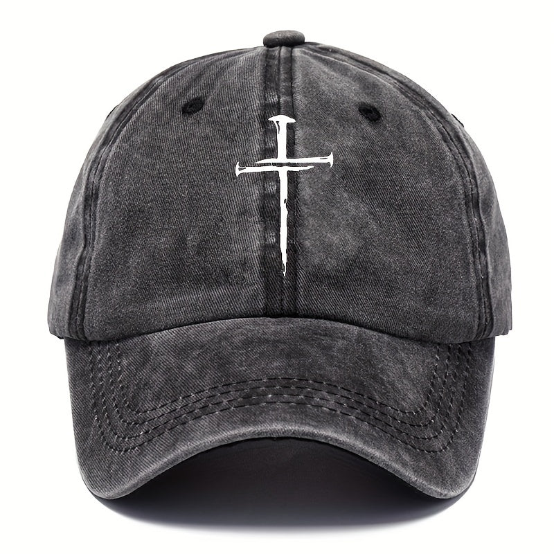 Skull Printed Vintage Baseball Cap Distressed Cotton Dad Hat Unisex Adjustable