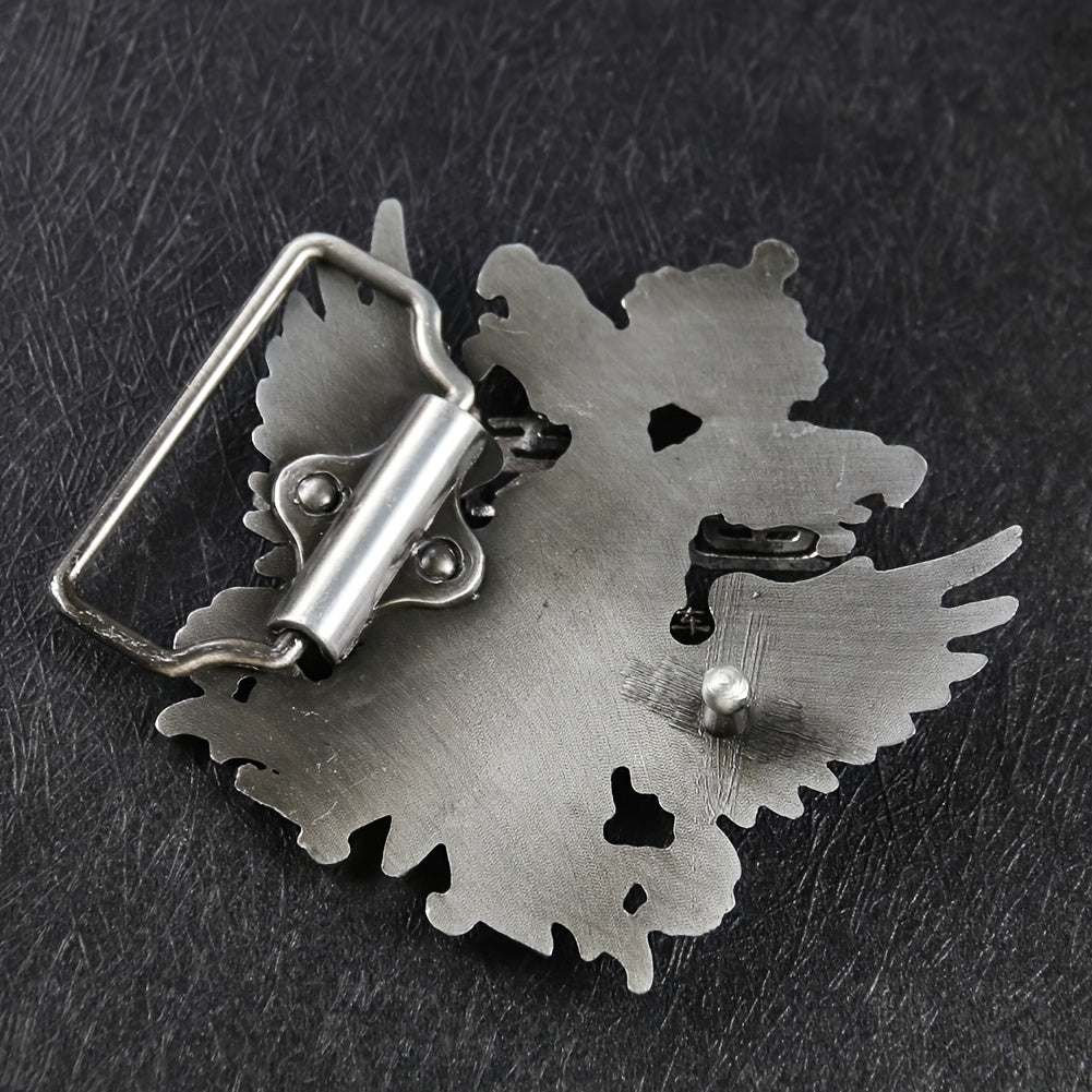 Double Headed Eagle Emblem Badge Men's Belt Buckle For Jeans