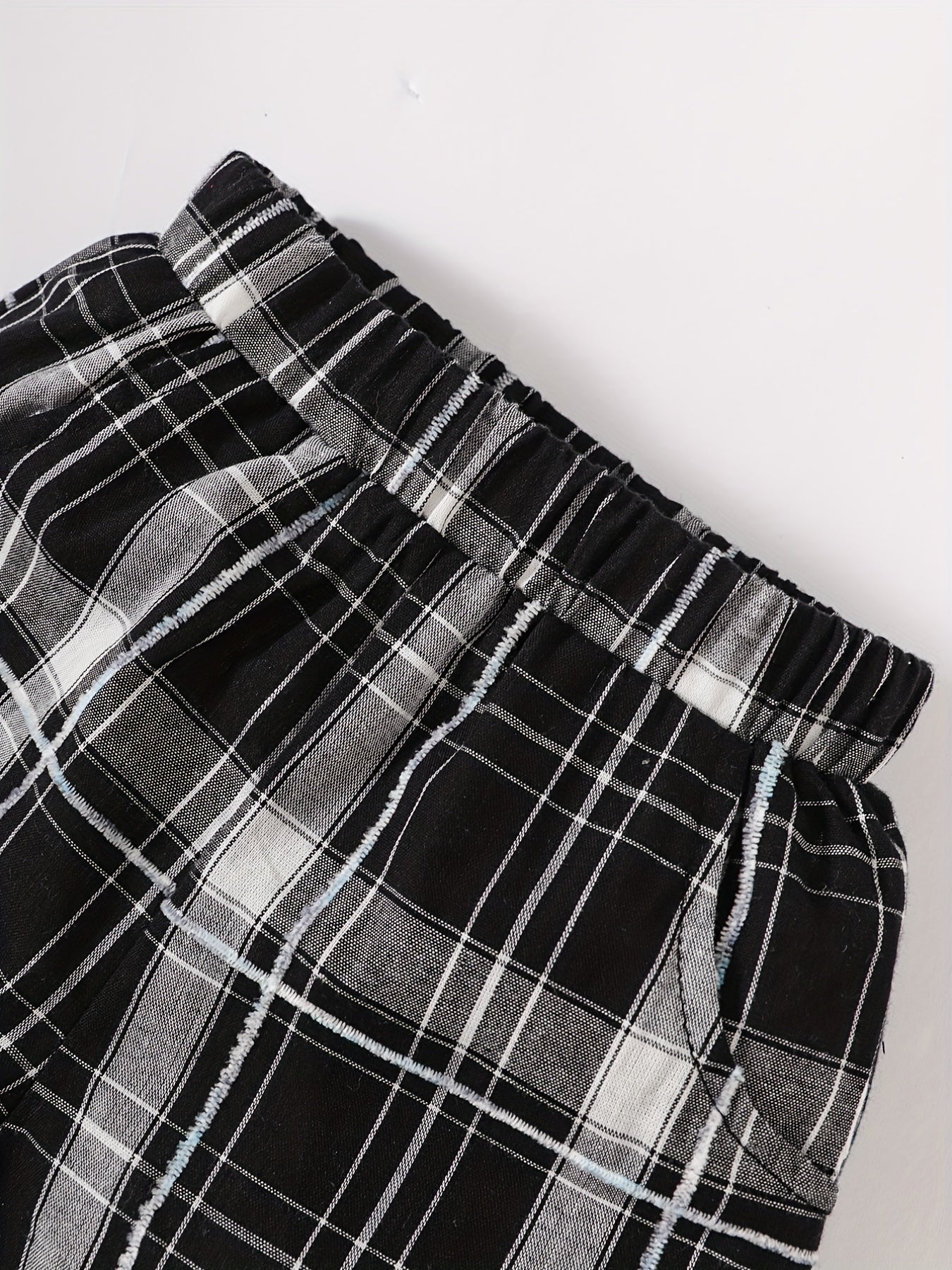 Baby Boy Casual Set Plaid Shirt & Shorts