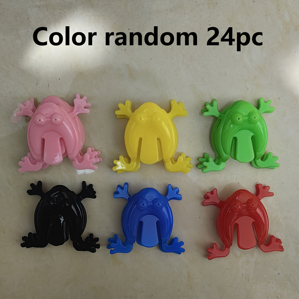 24pcs 12pcs Bouncing Frog Interactive Family Game Plastic Toy Frogs for Kids