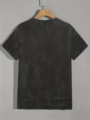 Feather And Letters Print Men's Vintage Graphic T shirt