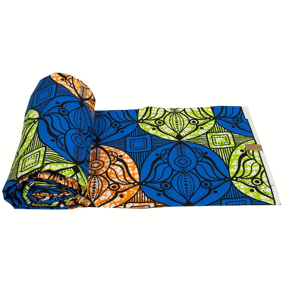 African Wax Dye Fabric 6 Yards Polyester Woven Fabric