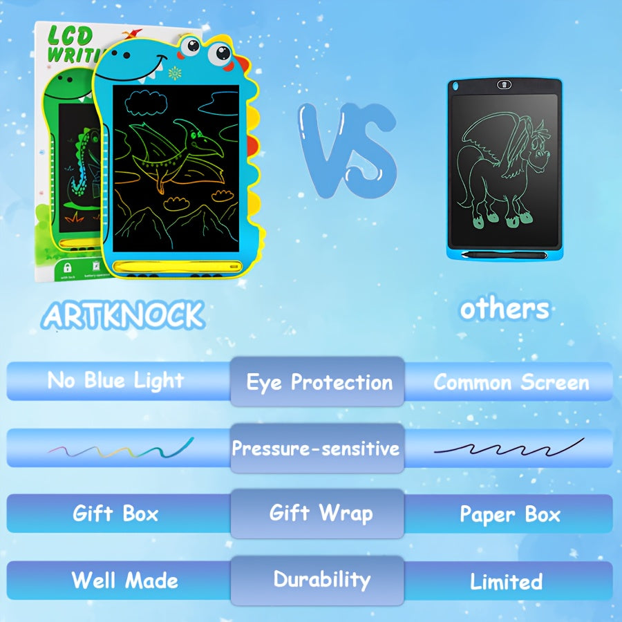 2pcs 21 Dinosaur Kids LCD Writing Tablet Reusable Drawing Board Educational Toy