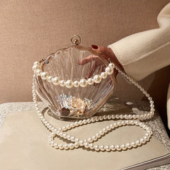 Clear Acrylic Shell Shaped Bag Crossbody Purse