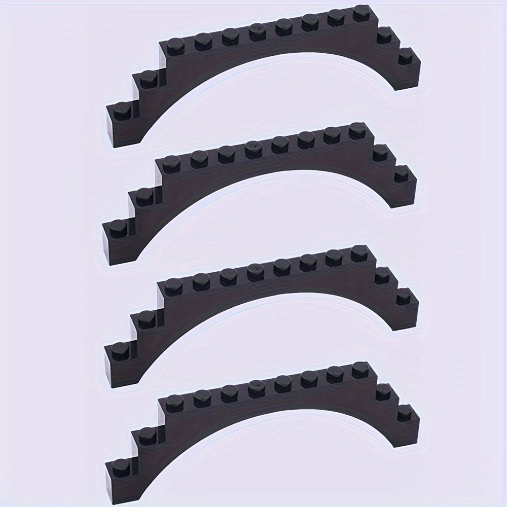 4pcs Building Block Bricks Ladder Bridge Architectural House Scenery Set