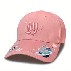 Y2K Planet Embroidery Baseball Cap Cotton Dad Hat