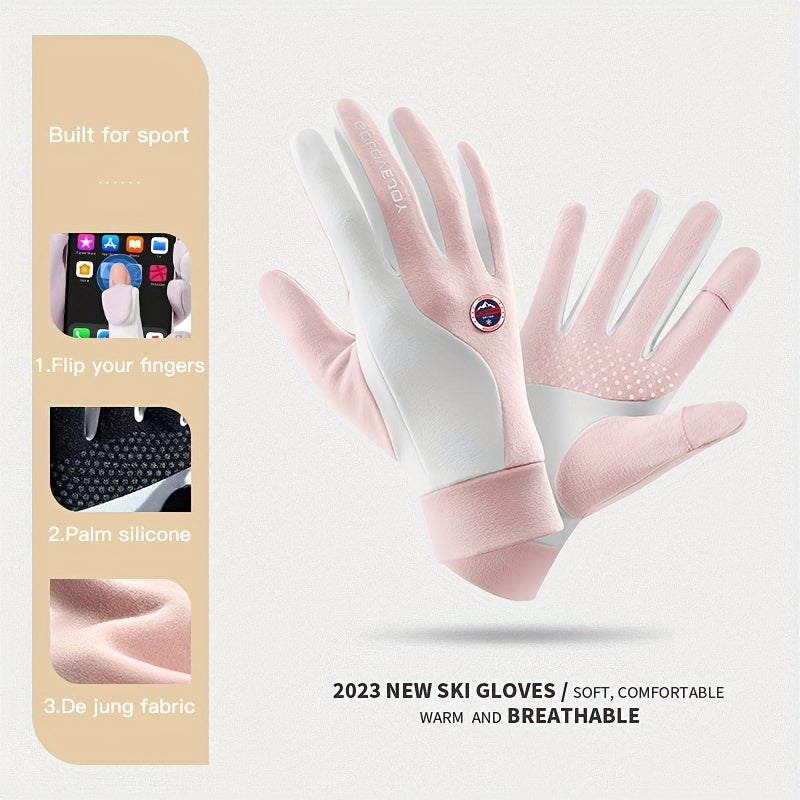 Warm Waterproof Touch Screen Ski Gloves Men Women