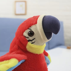 Parrot Plush Toy with Wing Flapping and Recording Feature