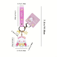 Cartoon Rabbit Keychain Animal Doll Key Ring Purse Bag Backpack Car Charm