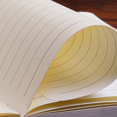 A5 Leather Notebook with Cord Soft Cover Pink Deer Horn - 360 Pages