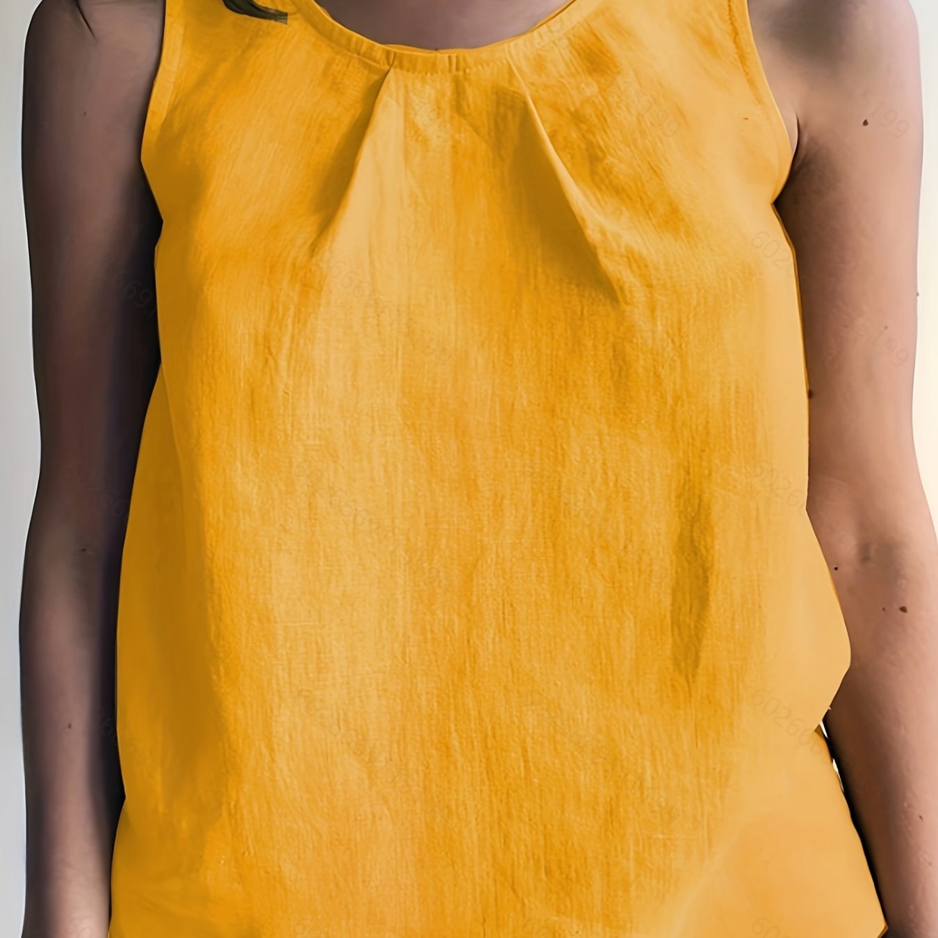  Solid Round Neck Tank Top