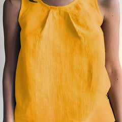  Solid Round Neck Tank Top