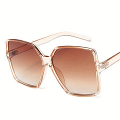 Large Square Sunglasses Jelly Frame Gradient Glasses UV400