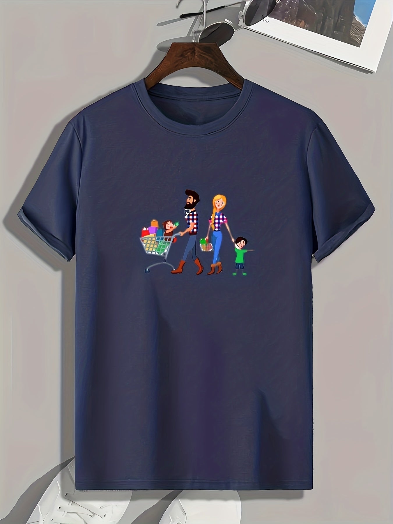Family Print Men's Graphic T shirt Casual Comfy Tees For Summer Mens Clothing