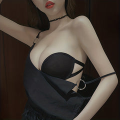 Strapless Push Up Bra Comfy Non slip Invisible Bra Women's Lingerie