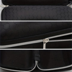 Honeycomb Pattern Glasses Case Hard Eyewear Protector Zipper Storage Box