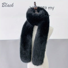 Warm Plush Faux Fur Scarf Winter Soft Windproof Scarf