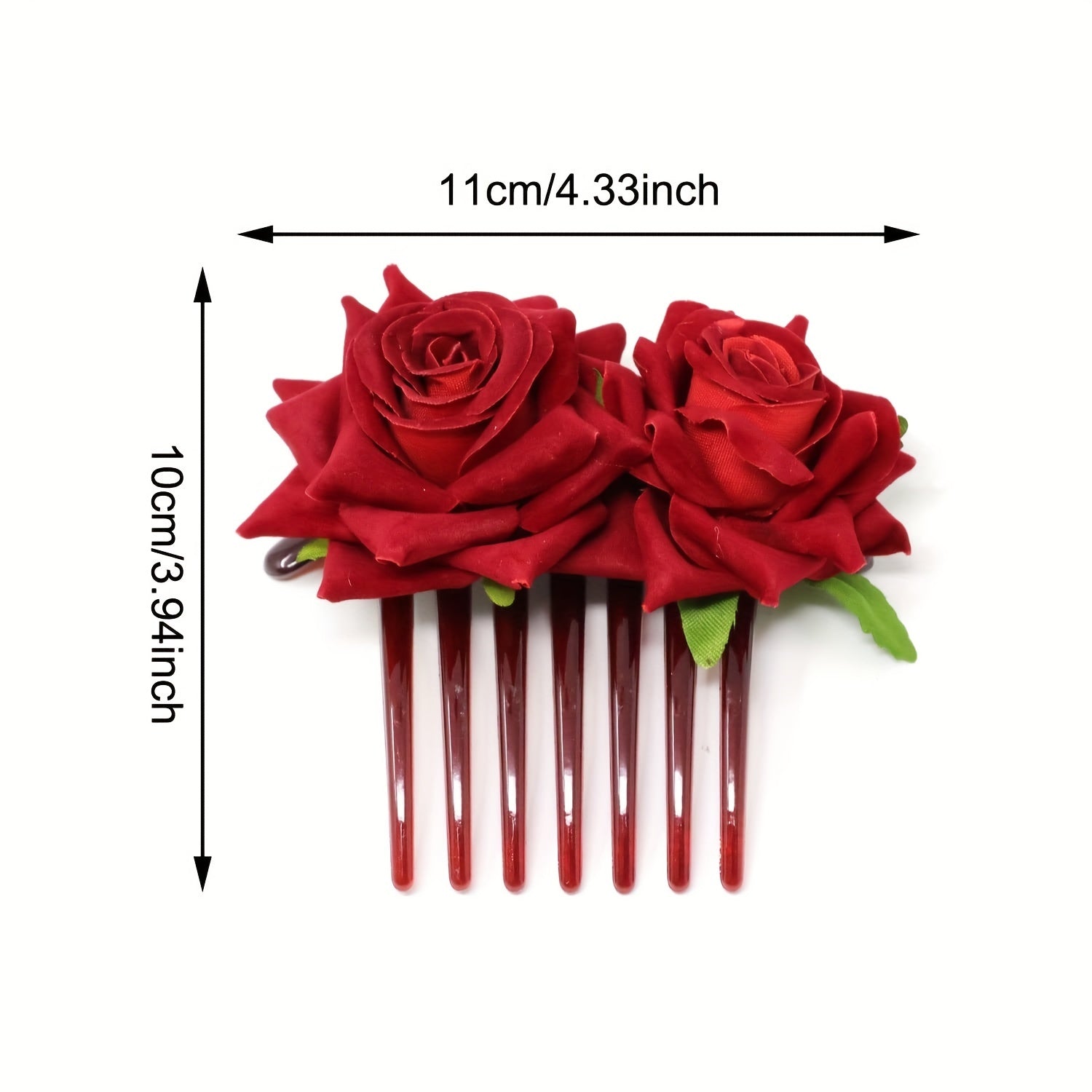 Rose Hair Comb Bridal Boho Invisible Comb Halloween Hair Accessory