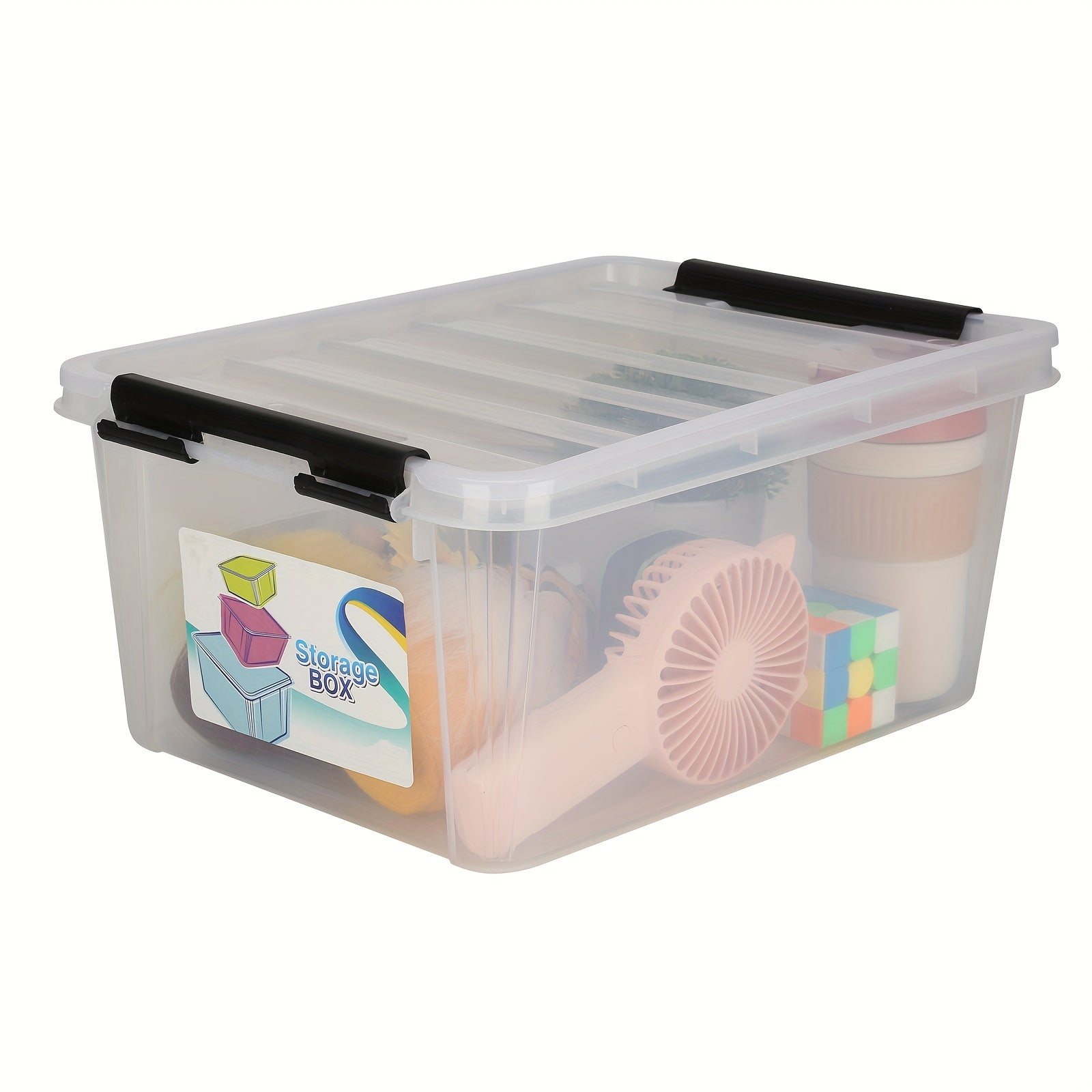 3pcs Storage Baskets with Locking Lid Large Handles for Clothes Blankets Toys