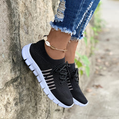 Women's Mesh Lace Up Running Shoes Lightweight Breathable Sneakers