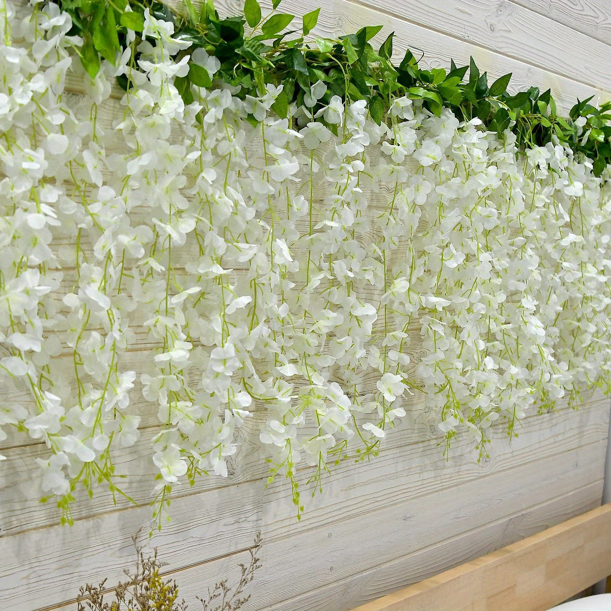 16 Branches Wisteria Hanging Flowers 46 Cm Artificial Wisteria Vine Silk Flowers