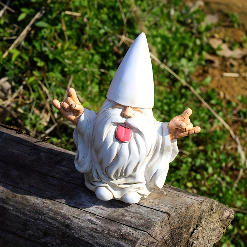 Rocker Gnome Garden Statue - Fun Addition to Garden Decor