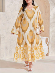  Colorblock Maxi Dress Women's Abaya