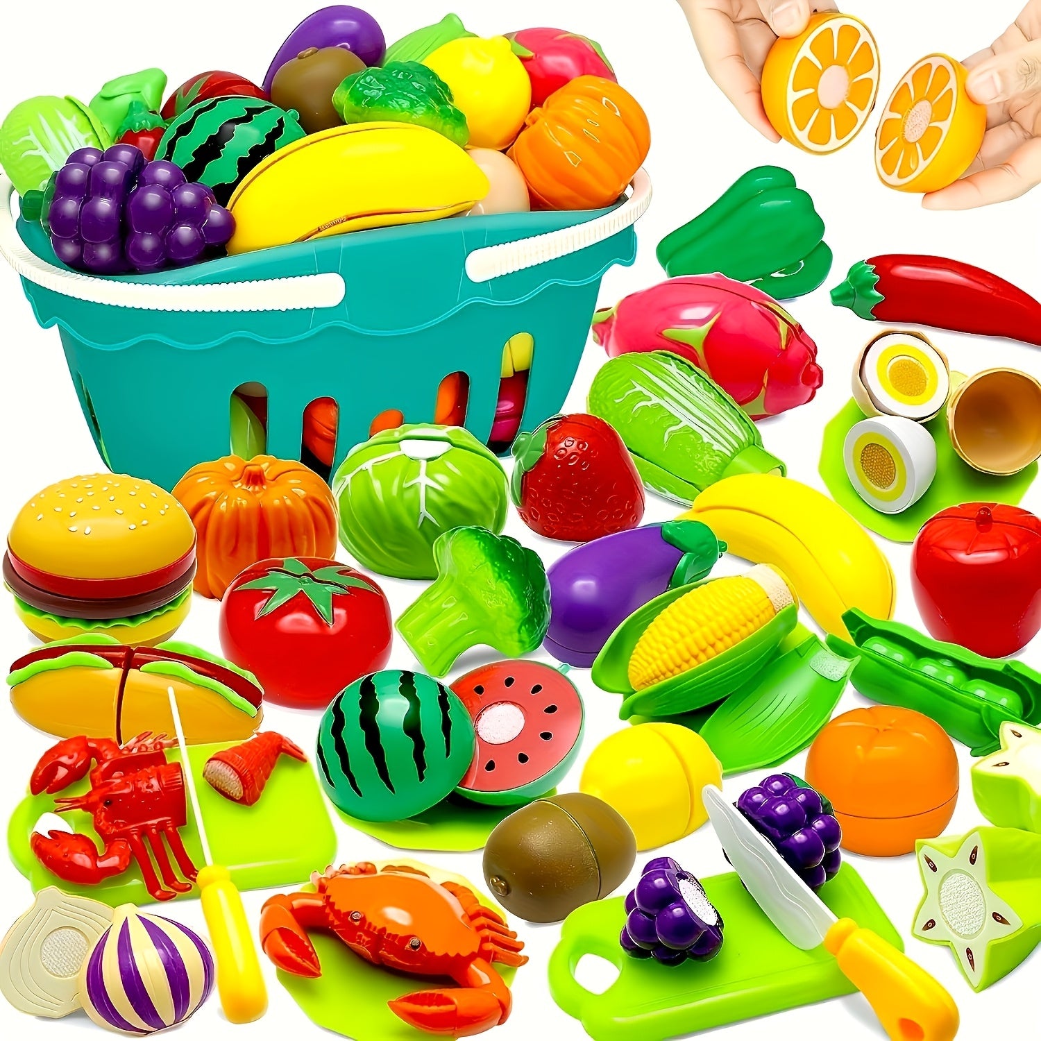 22pcs Cutting Food Playhouse Tools Fruit and Vegetable Toys