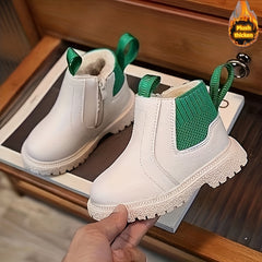 Unisex Kid's High Top Snow Boots Warm Plush Lining Comfy Non Slip Thermal Shoes