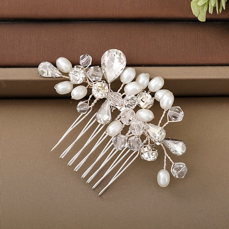 Crystal Bridal Hair Comb Rhinestone Wedding Headpiece
