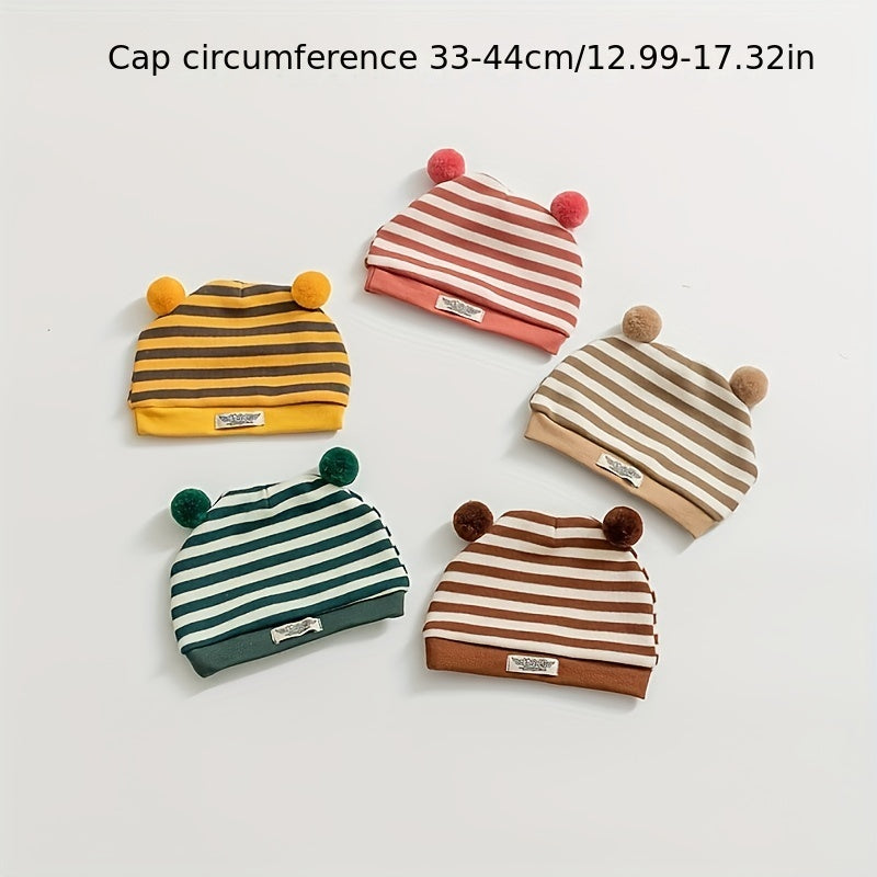 Striped Ball Baby Hat Head Cap Newborn Cap