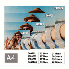 Custom Wooden Puzzle Photo Painting Personalized Portrait Gift