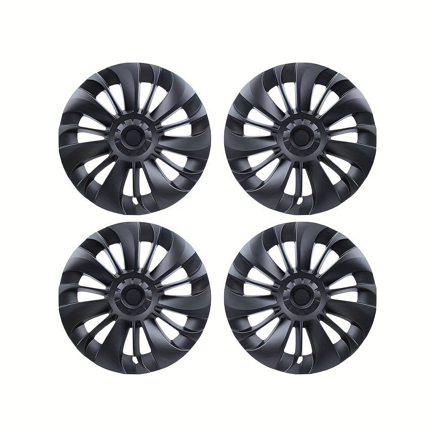 Matte Hubcap Wheel Covers 4Pcs 48 26 Cm Replacement For Model Y