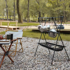 Double Layer Mesh Pocket Rack for Camping