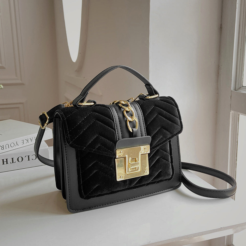 Minimalist Square Shoulder Bag Classic Flap Satchel Bag