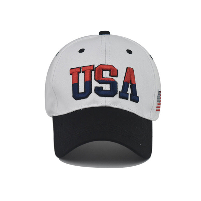 America Flag Grid Baseball Cap Adjustable Hat Women Hats For Summer