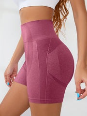 Women's Seamless Hip Lifting Yoga Shorts High Waist Workout Biker Shorts