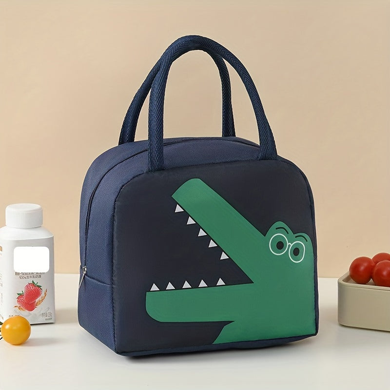 Cartoon Bento Bag Thick Insulated Waterproof Aluminum Film Zipper Storage Bag