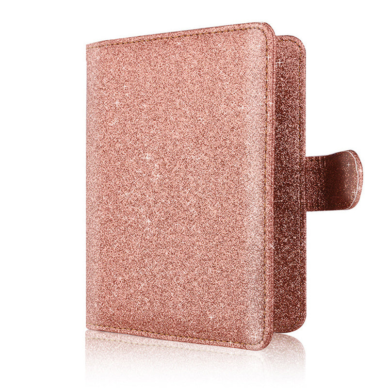 RFID Blocking Pink Bling Passport Holder Card Organizer Wallet