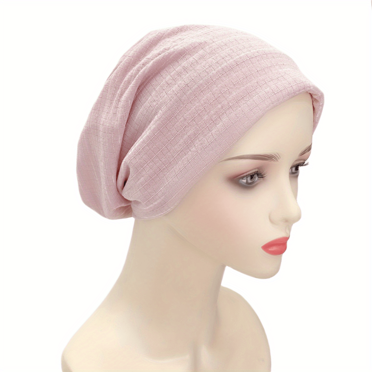 Solid Plain Turban Cap Elastic Hijab Chemo Cap