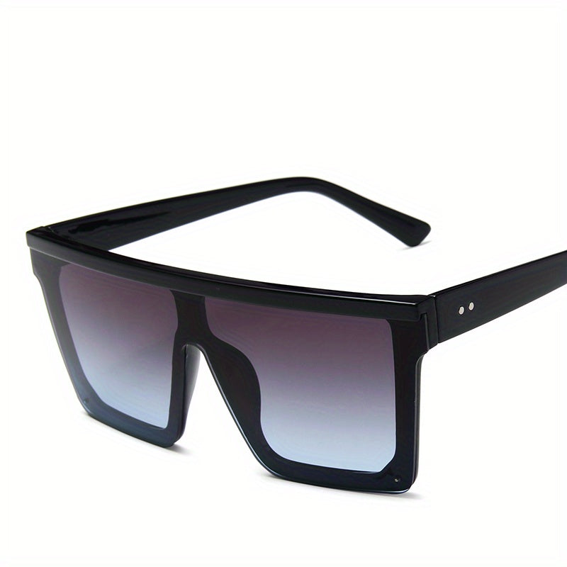 Half Rimless Oversized Square Sunglasses for Women Classic Sunshade Mirrored