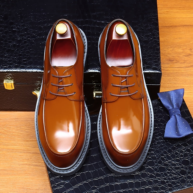 Men's Leather Non slip Oxford Dress Shoes Derby Comfortable Formal Shoes