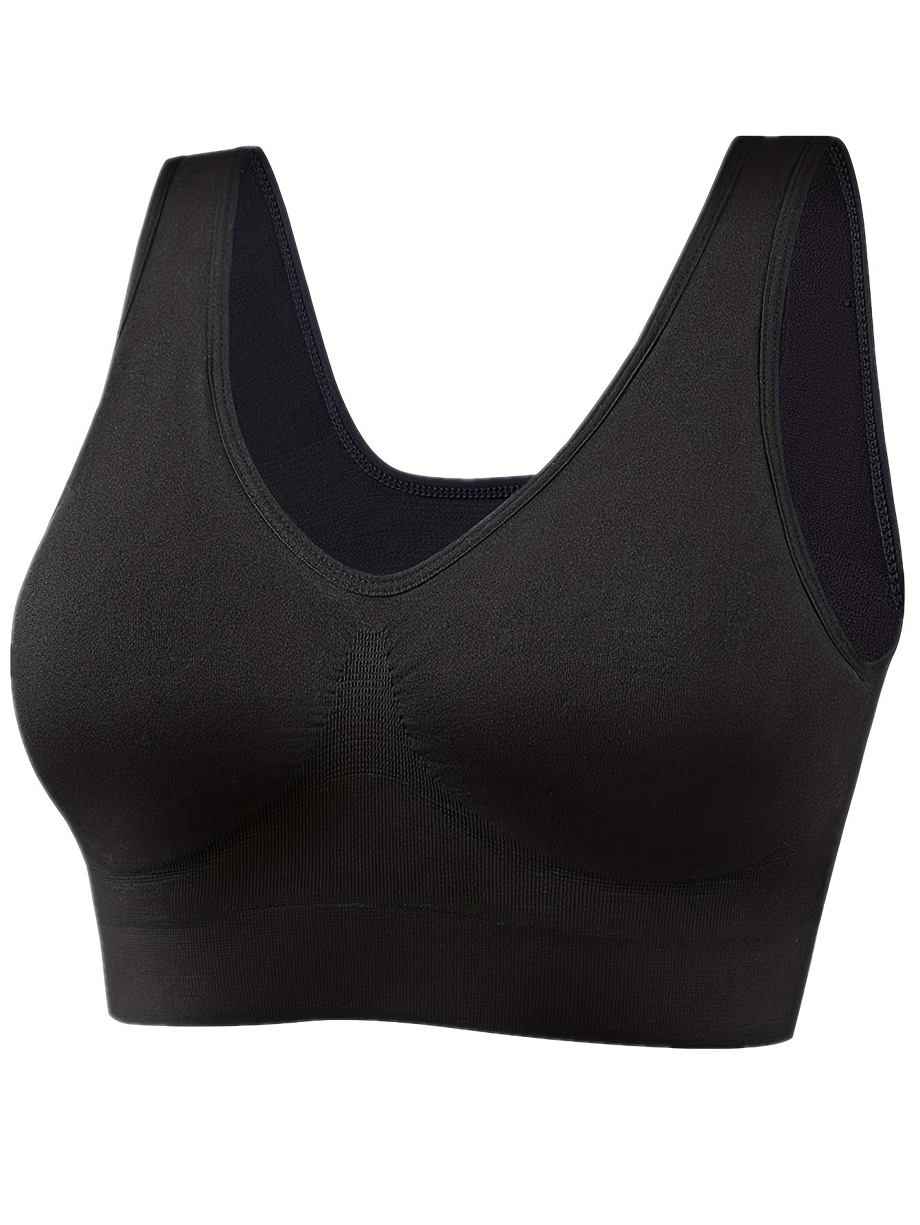 3 Pack Plus Size Sports Bras Set Women's Non Padded Yoga Bra Three Piece Set