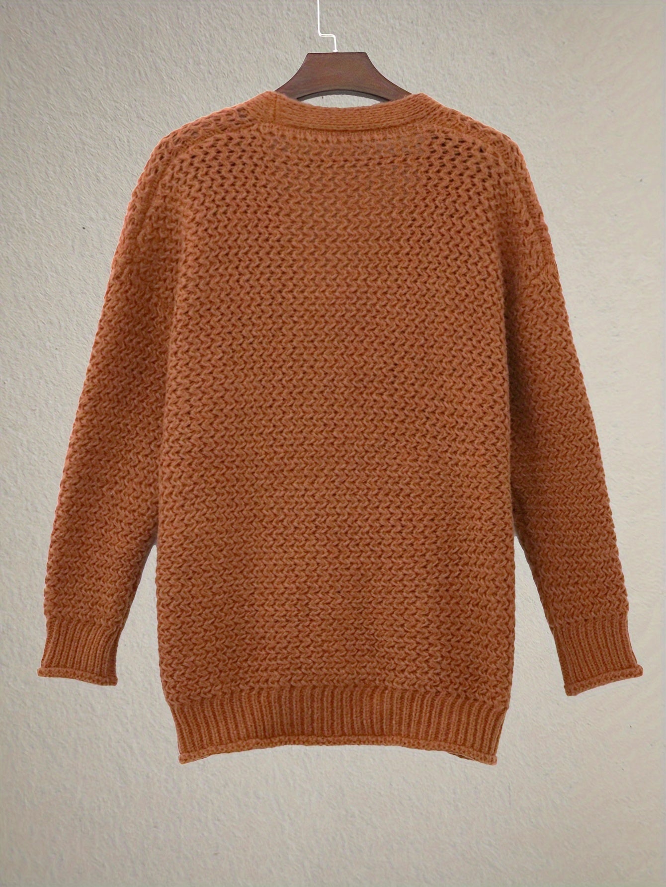  Solid Long Sleeve Cardigan