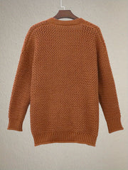  Solid Long Sleeve Cardigan