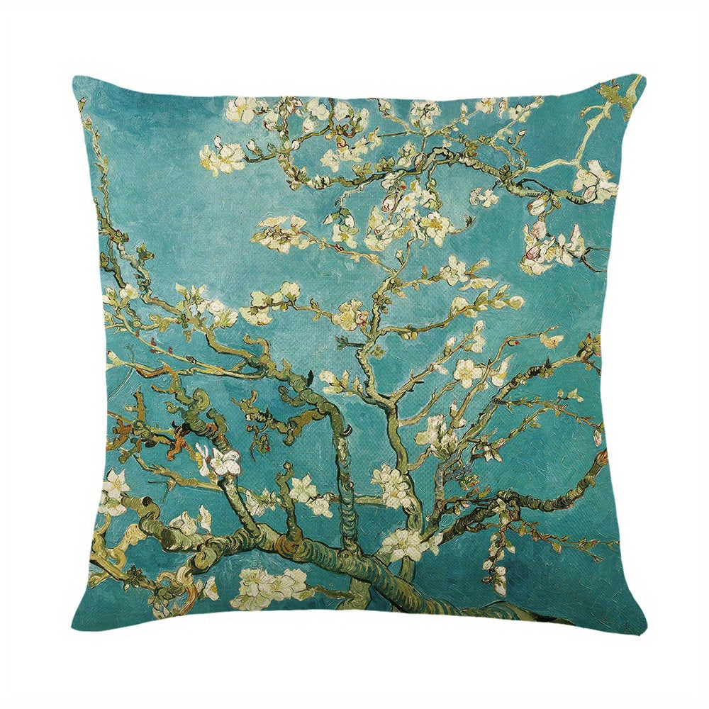 Birds & Branch Print Pillow Case 100% Polyester Home Decor