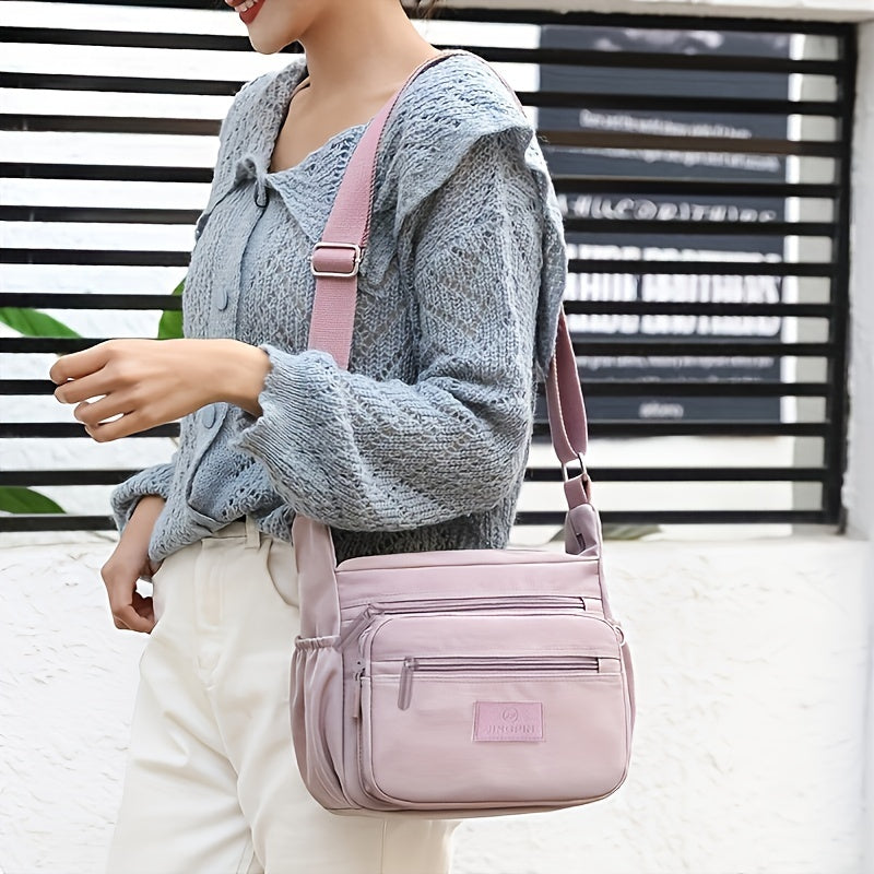 Casual Nylon Crossbody Bag Women's Pockets Purses Lightweight Daily Shoulder Bag