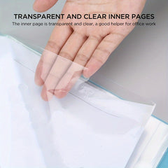6pcs A4 File Folder Display Book 40 Pages Transparent Insert Paper Organizer